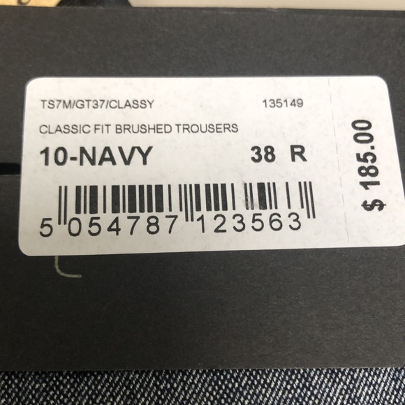 Ted Baker classic fit Brushed Trouser 38R new with tags. Retail $185. - Picture 10 of 11